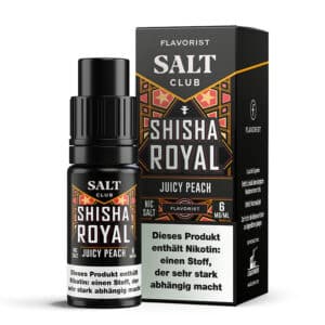 Flavorist Shisha Royal Juicy Peach 6mg Liquid Flasche – Saftiger Pfirsich Shisha Geschmack